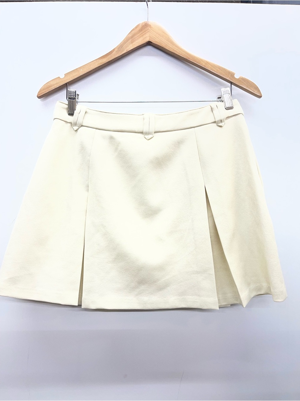 All Row Cream Textured Mini Tennis Skirt Skort - Picture 2 of 4